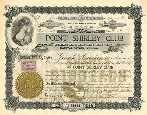 Point Shirley Club - Stok Sertifikası