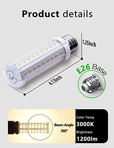 LED Ampul 100W Eşdeğer 1200 Lümen 3000K Sıcak Beyaz 10W LED Mısır E26 Ampul Tabanı Kısılabilir Tavan Vantilatörü Ev,