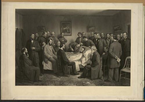 Tarihsel Bulgular Fotoğraf: Lincoln'ün Ölümü, Abraham Lincoln, Ölüm Yatağı, c1875, Amerika Birleşik Devletleri Başkanı