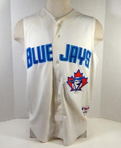 Dunedin Blue Jays 24 Oyun Kullanılmış Beyaz Jarse Yelek 46 DP15881 - Oyun Kullanılmış MLB Formaları