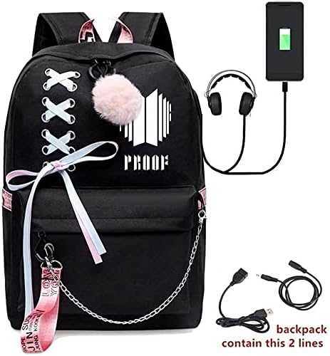 Alikpop USB Sırt Çantası Jimin Suga Jin Taehyung V Jungkook Kore Rahat Sırt Çantası Sırt Çantası laptop çantası kolej