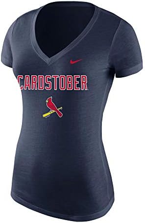 Nike Kadınlar St. Louis Cardinals Donanması Playoff Yerel Tişört Ekim