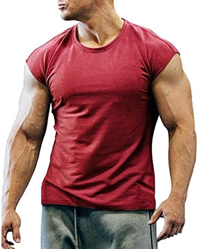 Erkek Egzersiz Tankı Üstleri Kolsuz Kas Kesim Gömlek Vücut Geliştirme Spor Gömlek