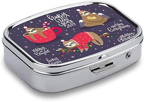 Hap Kutusu Hayvan Merry Christmas Kare Şeklinde İlaç tablet kılıfı Taşınabilir Pillbox Vitamin Konteyner Organizatör