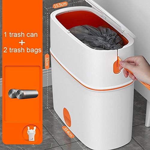 UXZDX CUJUX çöp tenekesi kapaklı Taşınabilir Otomatik Ambalaj çöp kutusu Mutfak Tuvalet Banyo için