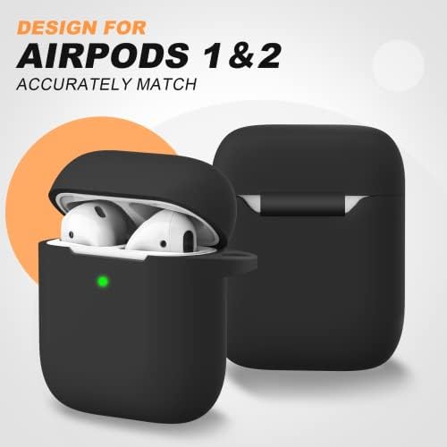 Woyinger AirPods Kılıf Kapak, Kadın Erkek Tokalı Yumuşak Silikon Koruyucu Kapak Apple AirPods 2. 1. Nesil Şarj Kılıfıyla