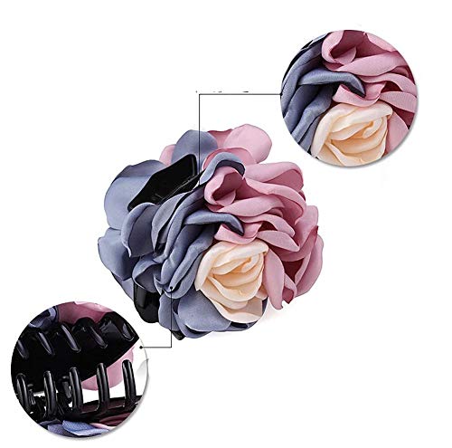 2 ADET Tatlı Büyük Gül Çiçek Saç Pençeleri Güzellik Şerit Yay Saç Klipleri Şapkalar Saç Takı Kadın Aksesuarları için