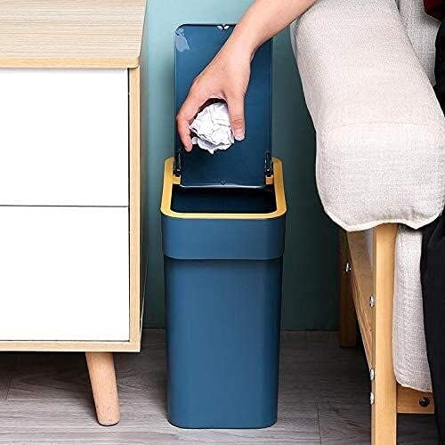 WXXGY çöp konteyneri çöp tenekesi çöp tenekesi Yatak Odası Çöp kutusu çöp sepeti Ev Ofis Mutfak Banyo çöp kutusu/Mavi