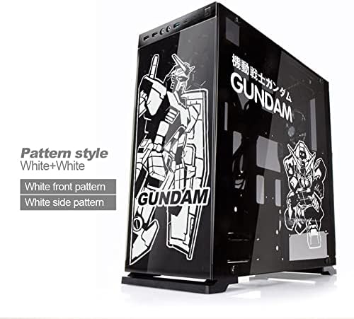 Gundam Anime Çıkartmaları PC Kasa, Karikatür Vinil Çıkartmalar ATX Bilgisayar Kasası, Su Geçirmez Kolay Çıkarılabilir
