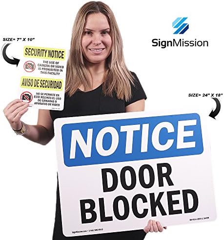 OSHA Uyarı İşareti - Giriş Değil Lütfen Diğer Kapıyı Kullanın | Sert Plastik Tabela / İşinizi, şantiyenizi, Depo ve