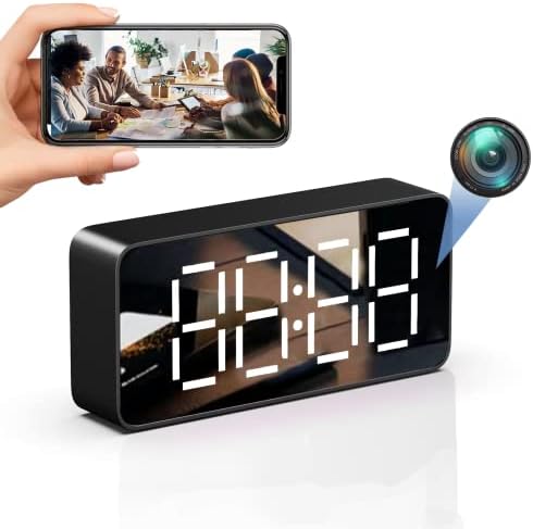 Jukllezan Gizli Kamera Saati WiFi Casus Kamera Gizli Kameralar HD 1080P Gece Görüşlü ve Hareket Algılamalı Kablosuz