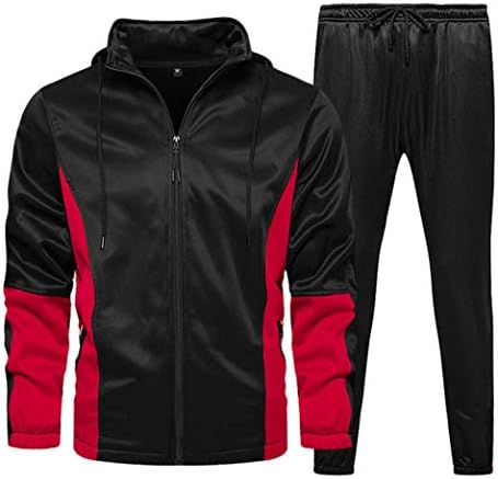 Erkek eşofman takımı Rahat Spor Dipleri Üst Koşu Joggers spor elbise fermuarlı kapüşonlu kıyafet ceket ve pantolon