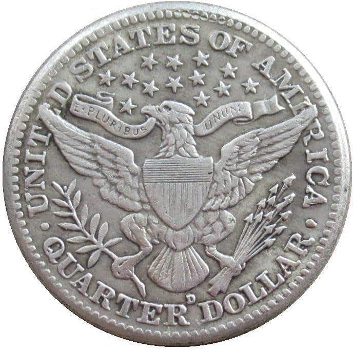 Amerikan Çeyrek Berber 1906 Gümüş Kaplama Çoğaltma hatıra parası