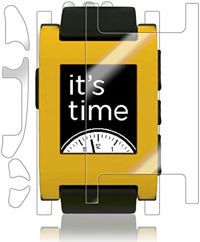 Skinomi Tam Vücut Cilt Koruyucu ile Uyumlu Çakıl E-Kağıt Smartwatch (Ekran Koruyucu + arka kapak) TechSkin Tam Kapsama