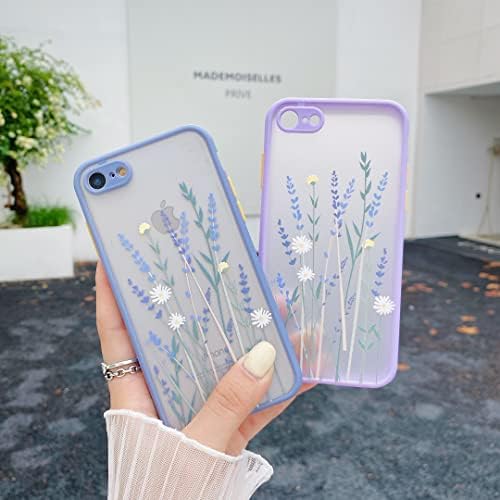 HJWKJUS Kız Kadın için iPhone 6/6s ile Uyumlu, Çiçek Çiçek Desenli İnce Tasarım, Yumuşak Darbeye Dayanıklı TPU Tamponlu