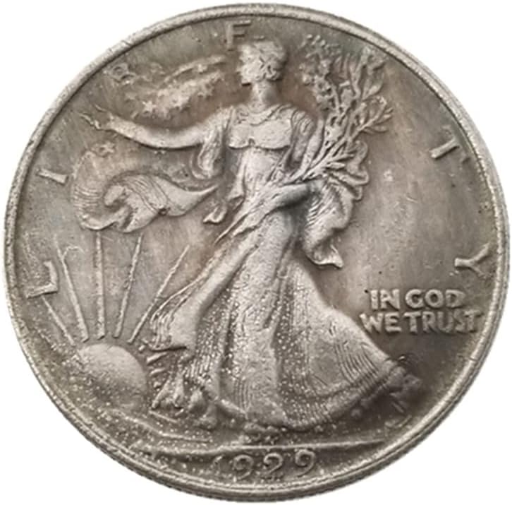 QİNGFENG Antika El Sanatları 1929-D Özgürlük Heykeli Gümüş Dolar 3573