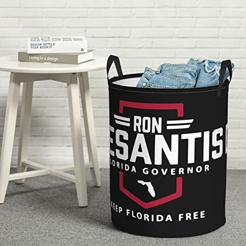 Vali Ron Desantis Tutmak Florida Ücretsiz çamaşır sepeti Dairesel Sepet Katlanabilir Oyuncak Organizatör Yatak Odası