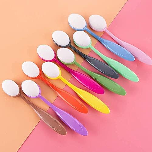 YOSENG 10 Pcs Renk Kodlu Kolu Mürekkep Karıştırma Fırçalar Setleri ile Fırça Tutucu için El Sanatları Kart Yapımı
