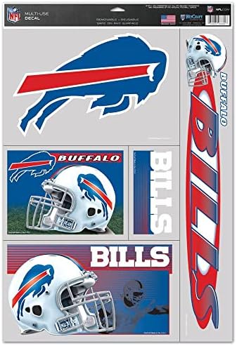 NFL Buffalo Bills 03765011 Çok Amaçlı Çıkartma, 11 x 17, Siyah