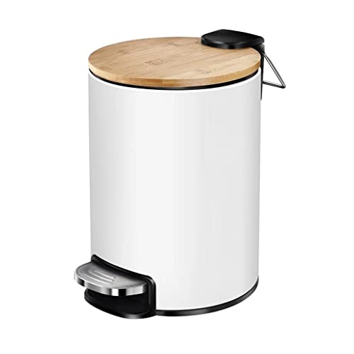 XDCHLK Paslanmaz Çelik çöp tenekesi Kapaklı Step-On çöp konteyneri çöp kutusu Mutfak Banyo Yatak Odası için