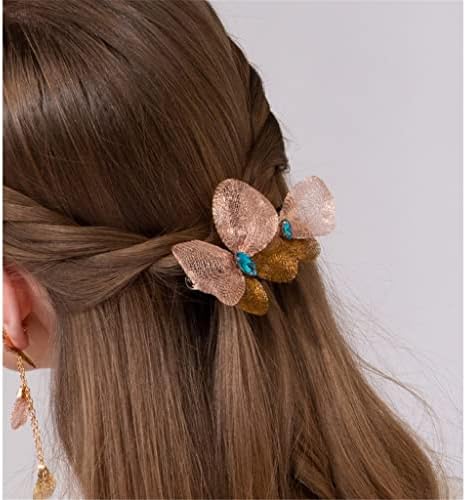 SDFGH Irıs Serisi Kelebek El dokuması örgü Retro Saç Tokası Klipsi Başın Arkasında (Renk: A, Boyut: Bir Boyut)