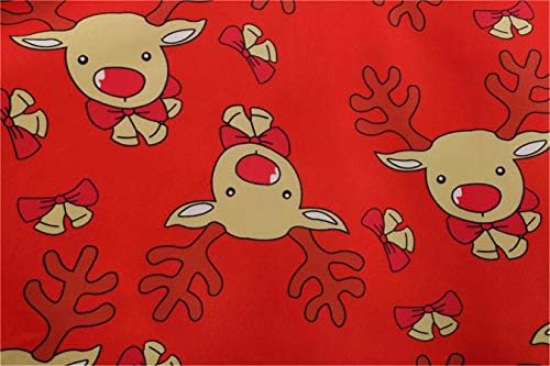 Andongnywell Noel Uzun kollu parti baskı Elbise V Yaka Kap Yarım Kollu Çiçek Rahat Çalışma Parti Çay Askı elbise