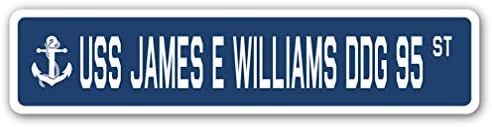 USS James E Williams DDG 95 Sokak İşareti abd Donanması Gemi Veteran Denizci Hediye