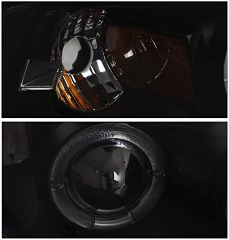 ZMAUTOPARTS Halo Projektör Farlar Siyah / Duman ile Uyumlu 1999-2004 Ford Mustang Taban / GT V8 / Cobra SVT