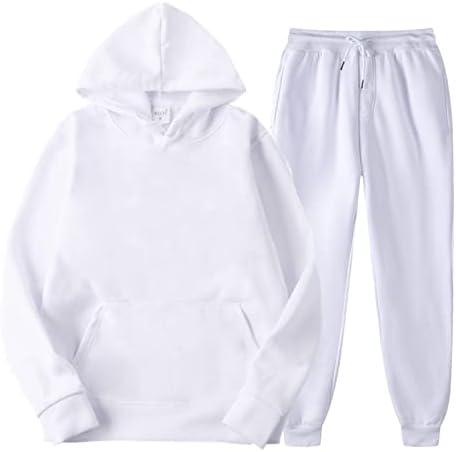 MMyydds erkek / kadın Spor Hoodies + Streetwear Takım Elbise, Tişörtü, Eşofman Altı (Renk: Beyaz Takım Elbise, Boyut: