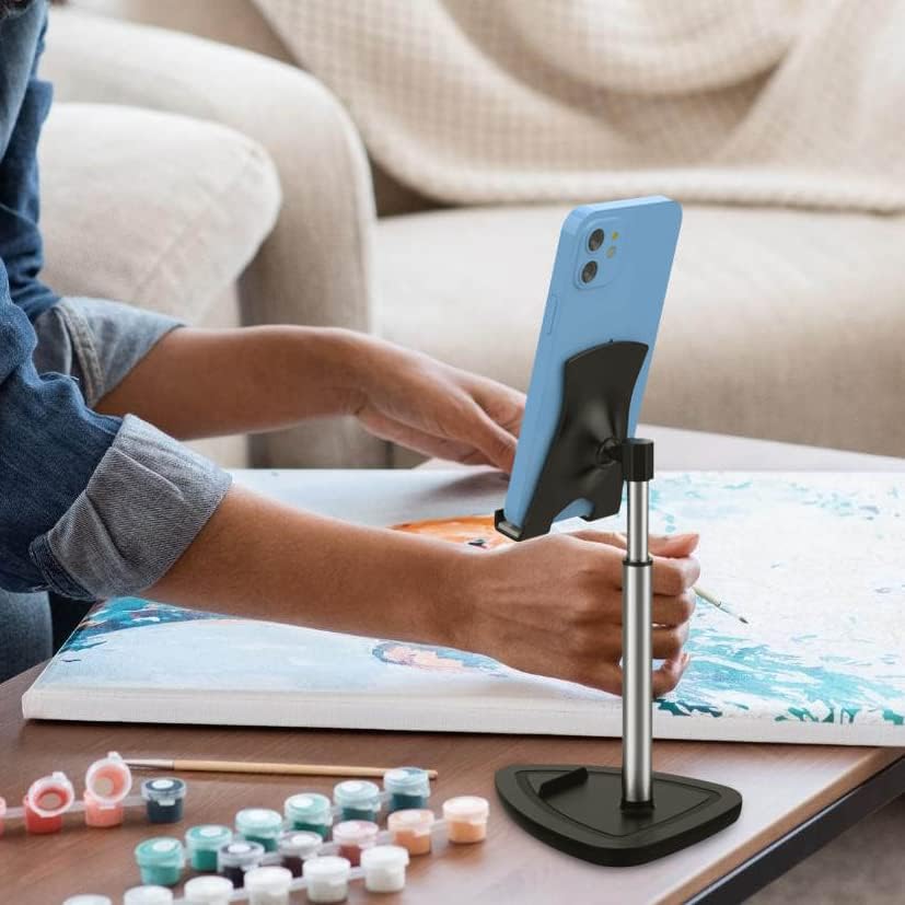 LEVO Cep Telefonu / Tablet Tutucu Standı, Uzun Boylu Ayarlanabilir iPhone Standı Tüm Cep Telefonlarıyla Uyumlu, iPhone