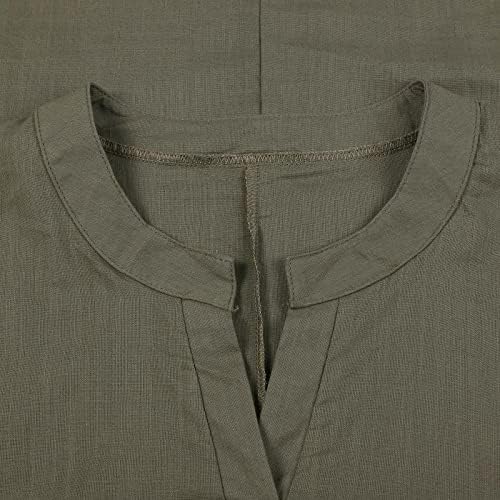 Zarif Vintage Tops Gevşek Klasik Üstleri Baskılı Yaz Üstleri Rahat V Boyun Bluz Tees Uzun Kollu Kadınlar için Tops