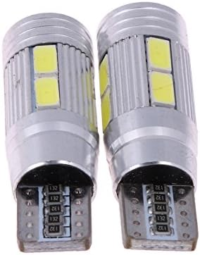 Beyaz 2 X T10 kama ampuller araba park lambası okuma lambası Led ışık Canbus T10 5630 10SMD W5W