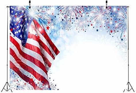 BELECO 5x3ft Kumaş Amerikan Bayrağı Zemin ABD Bayrağı Havai Fişek Arka Plan için 4 Temmuz Bağımsızlık Günü Yurtsever