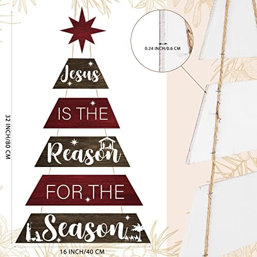 Noel İsa Ahşap İşareti İsa Nedeni Sezon Asılı İşareti Noel Duvar İşaretleri Noel Ağacı Kapalı Açık Sundurma Kapı Tatil