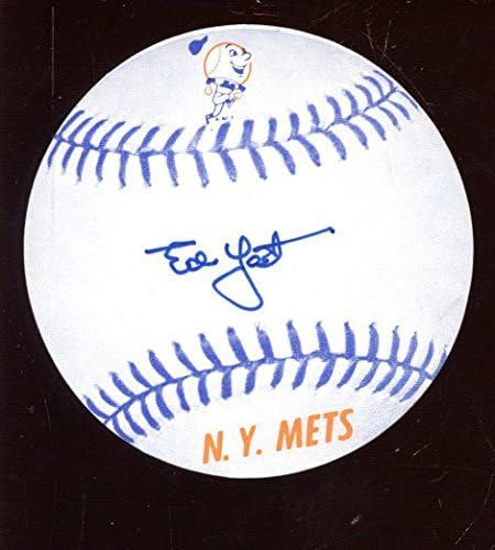 Eddie Yost İmzalı New York Mets Kağıt Beyzbol Hologramı - İmzalı Beyzbol Topları