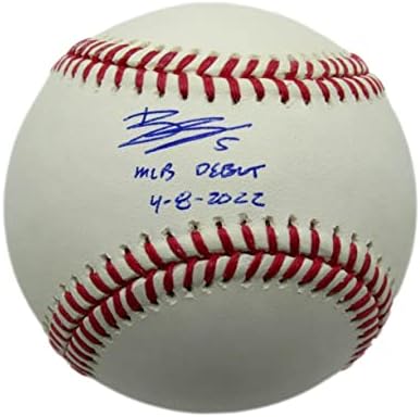 Bryson Stott İmzalı / Inscr OML Beyzbol Phillies MLB İlk Fanatikleri 176764-İmzalı Beyzbol Topları