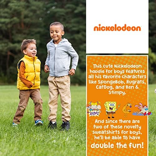 Nickelodeon 2 Paket Pençe Devriye Sünger Bob ve Rugrats Yumuşak Polar Hoodies, Hafif Grafik Kazak Tişörtü