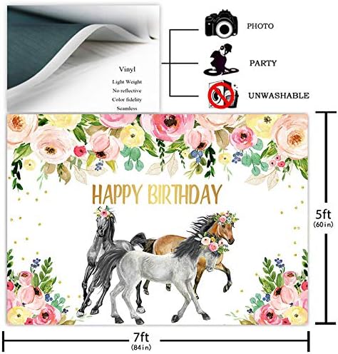 Avezano At Doğum Günü Partisi Zemin Kızlar için 7x5ft Cowgirl Batı At Parti Fotoğraf Arka Plan Süslemeleri Afiş fotoğraf