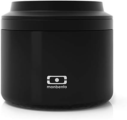 monbento-Yalıtımlı yemek kabı MB Element Onyx-Sızdırmaz ve Yalıtımlı Kap, Yiyecekleri 5 saate kadar Sıcak/Soğuk Tutar-İş