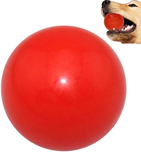 Çiğneme ve eğitim için Sunglow dayanıklı köpek topu, sert yıkılmaz köpek çiğnemek oyuncak top,katı kauçuk kabarık