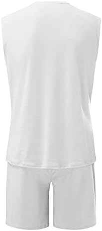 Erkekler için eşofman Seti 2 Parça Kıyafetler Tankı ve şort takımı 2023 Yaz Kolsuz Gömlek Takım Elbise Rahat Spor
