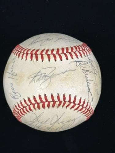 1980 Boston Red Sox takımı Resmi AL MacPhail Beyzbol 22 sigs PSA DNA İmzalı Beyzbol Toplarını imzaladı