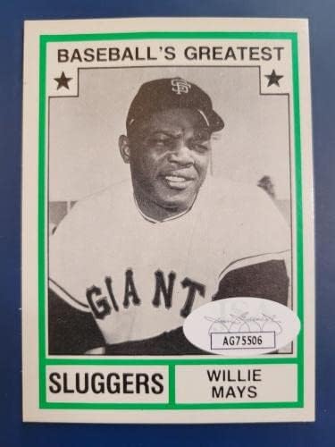 Willie Mays 1982 BEYZBOL GREATEST SLUGGER'IN JSA OTANTİK İMZASI-DEVLER! - İmzalı Beyzbol Topları