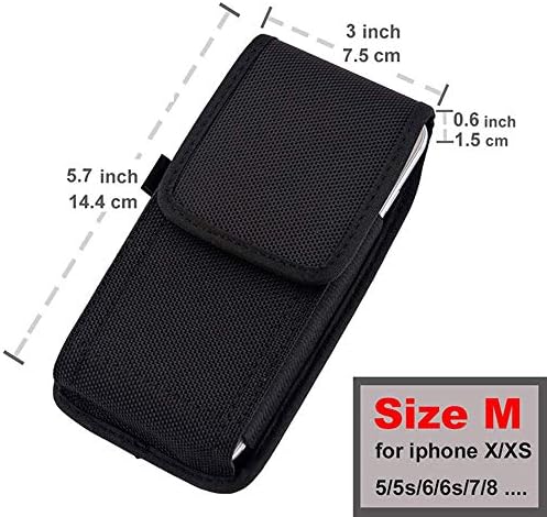 Siyah Kemer Klipsi telefon tutucu Bel Çantası Naylon Dikey / Yatay Kılıf Konrow Just5 5 / Coolsense 4.5 Akıllı telefon