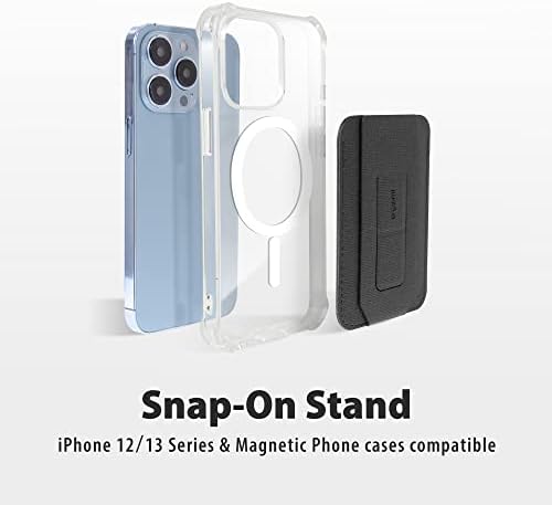 ergomi Ares MagSafe Cüzdan Standı iPhone 14/13/12 Serisi, Ultra İnce 2'si 1 Arada Manyetik Telefon Standı, Kart Tutucu