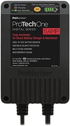 ProMariner 25105 ProTechOne Dijital Serisi 5 Amp Tam Otomatik Yerleşik Pil Şarj Cihazı ve Bakım Cihazı AC Kablolu