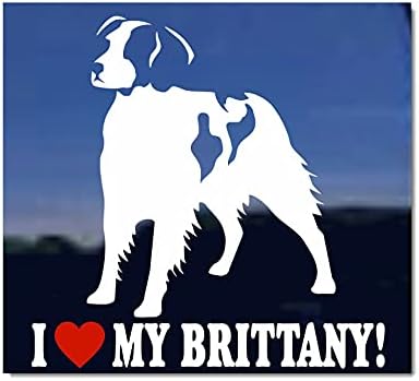 Brittany'mi Seviyorum ~ Amerikan Brittany Köpek Vinil Pencere Otomatik çıkartma