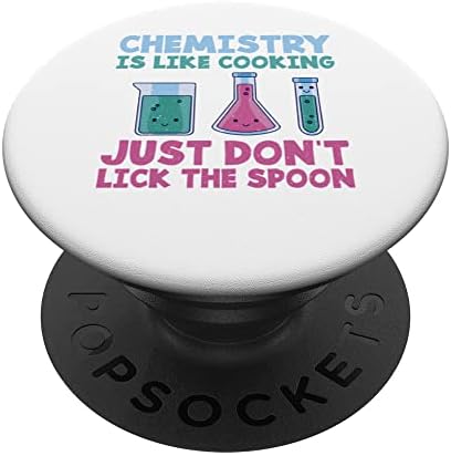 Kimya yemek yapmak gibidir sadece Kaşığı yalamayın Öğretmen PopSockets Değiştirilebilir PopGrip