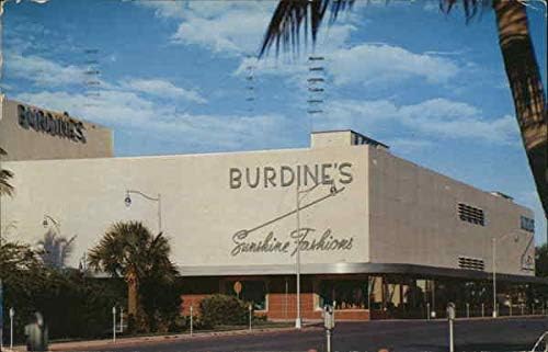 Burdine's Miami Beach, Florida FL Orijinal Vintage Kartpostal 1959