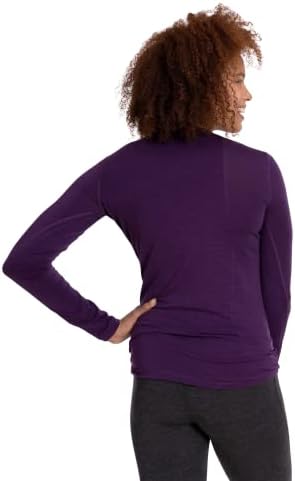 Yünlü Giyim A. Ş. Kadın Merinos Yünü Esnek Uzun Kollu Ekip Boyun Gömlek-Ultra Hafif-Esneklik Nefes Alabilen Koku Önleyici